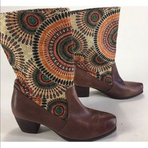 Spring Step Peacock Boots